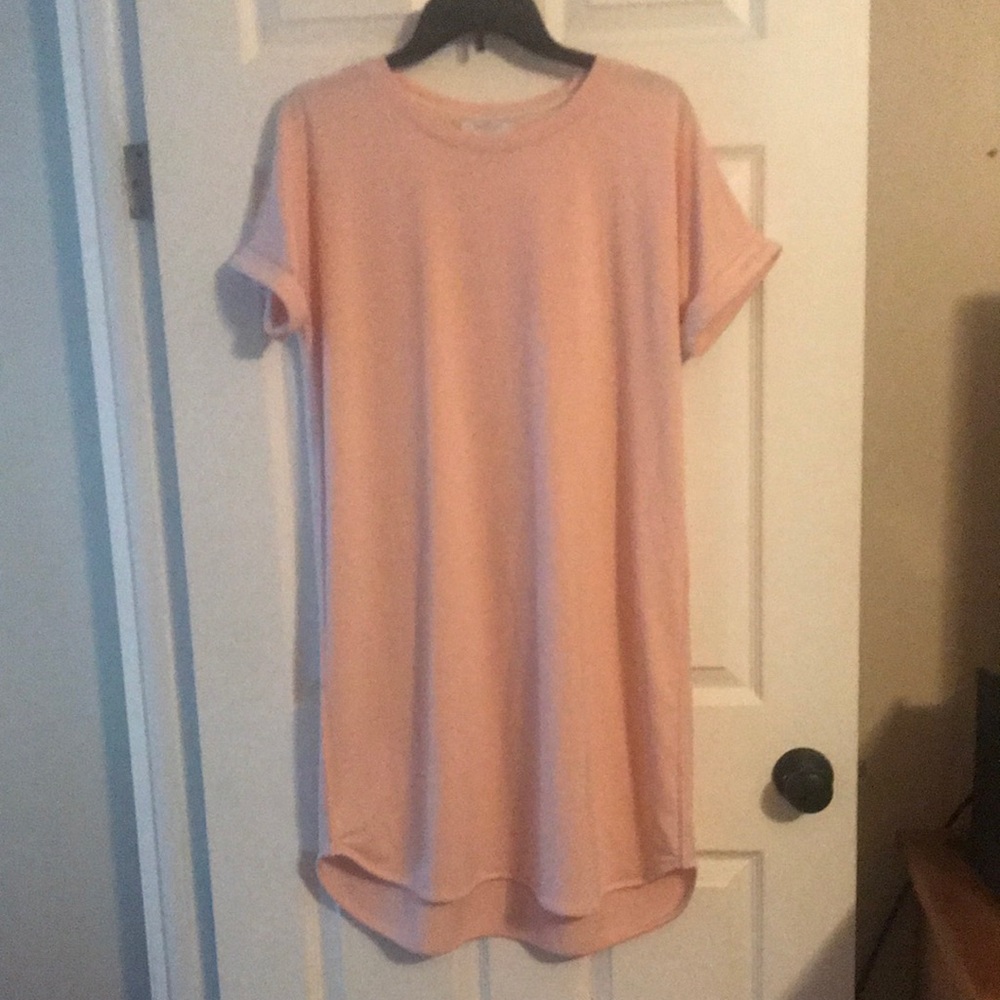 Peach colored t shirt dress